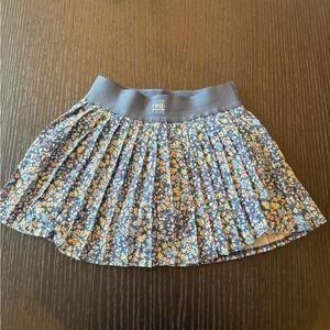YPB Navy Floral Pleated Skater Skirt